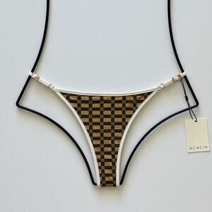 Acacia Swimwear Relle Piped Bikini Bottom - Gaucho - Minimal Coverage - NWT